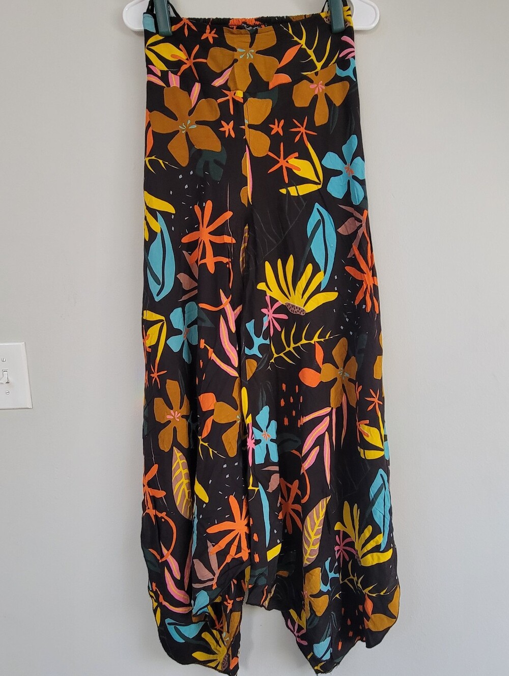 Thread Story Floral Flowy Pant Women Size M* Maximal Artsy Boho Festival Hippie